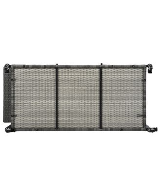 Wicker Outdoor Grill Cart with Extended Table Top and Storage Cabinet