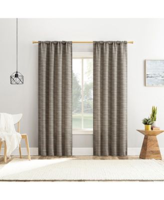 Lenora Space Dyed Textured Semi-Sheer Back Tab Curtain Panel