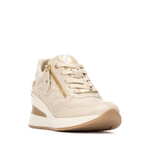 Женские кроссовки XTI Quilted Wedge, цвет: Бежевый