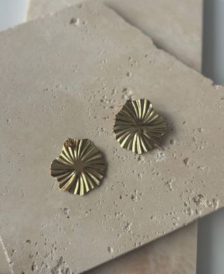 Tarnish Resistant Gold Plated Burst Stud Earrings