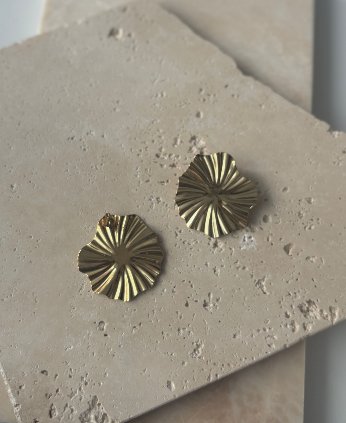 Adornia Tarnish Resistant 18k Gold Plated Burst Stud Earrings In Gold