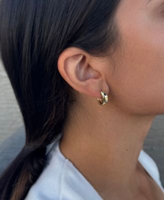 Gold Plated Hoop Earrings Set