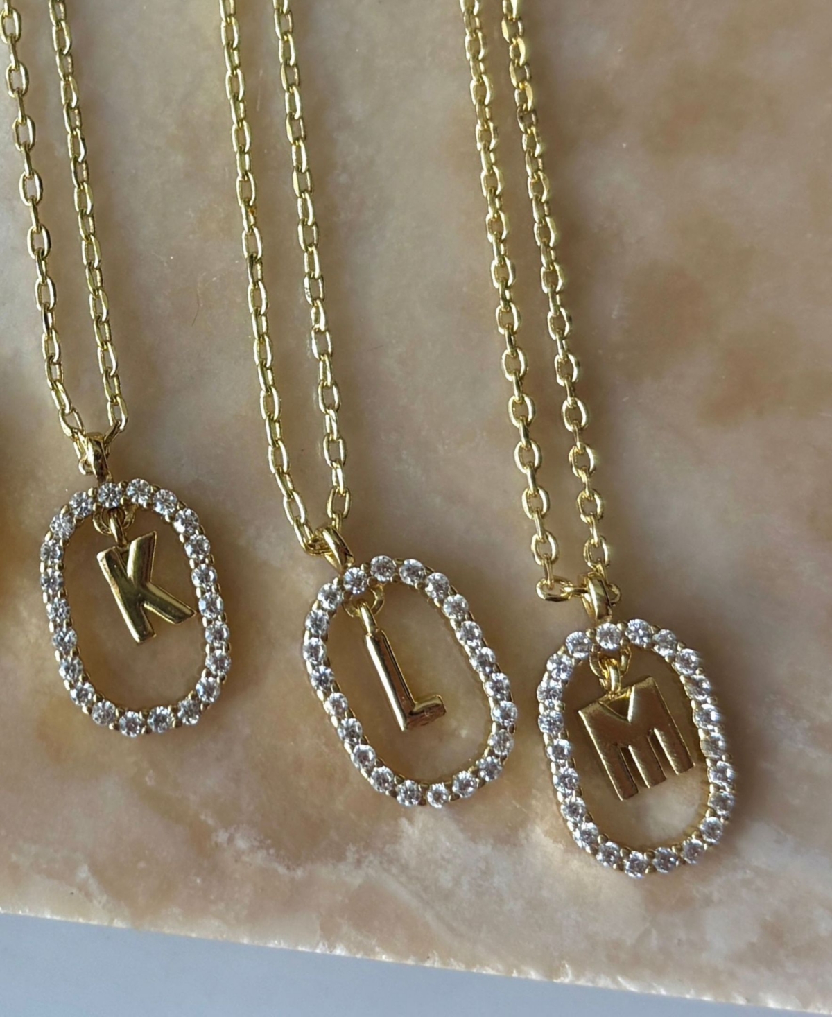 Adornia Gold Plated Cubic Zirconia Floating Letter Frame Necklace In Gold