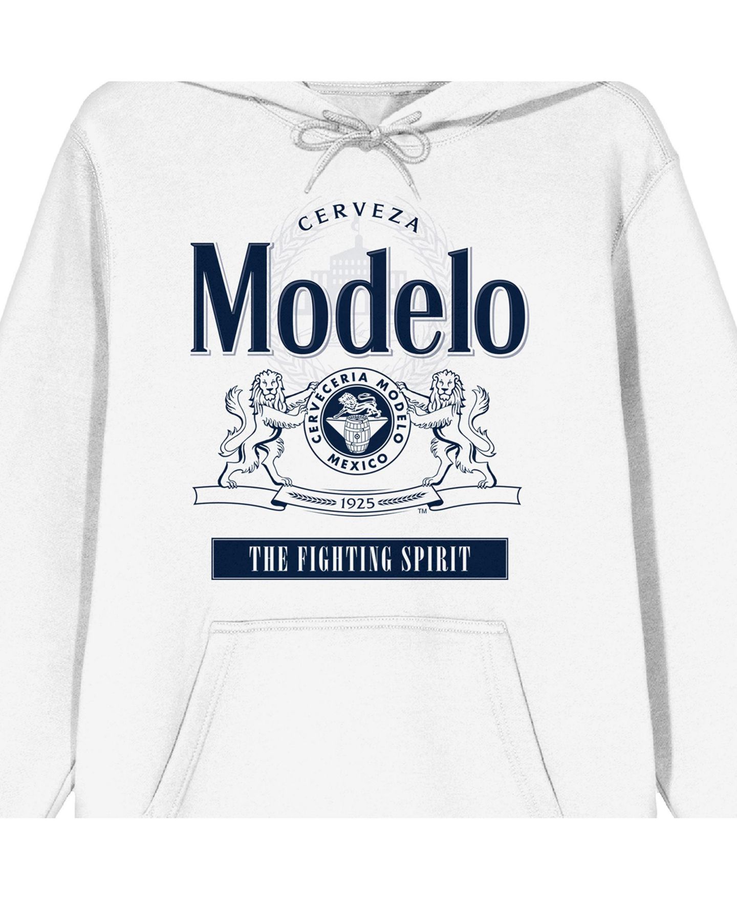 Мужское худи Modelo The FIghting Spirit Long Sleeve White Adult Hooded Sweatshirt -3XL, цвет: Белый — фото 3