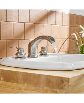 8 in. Waterfall Widespread 2-Handle Bathroom Faucet In Brushed Nickel