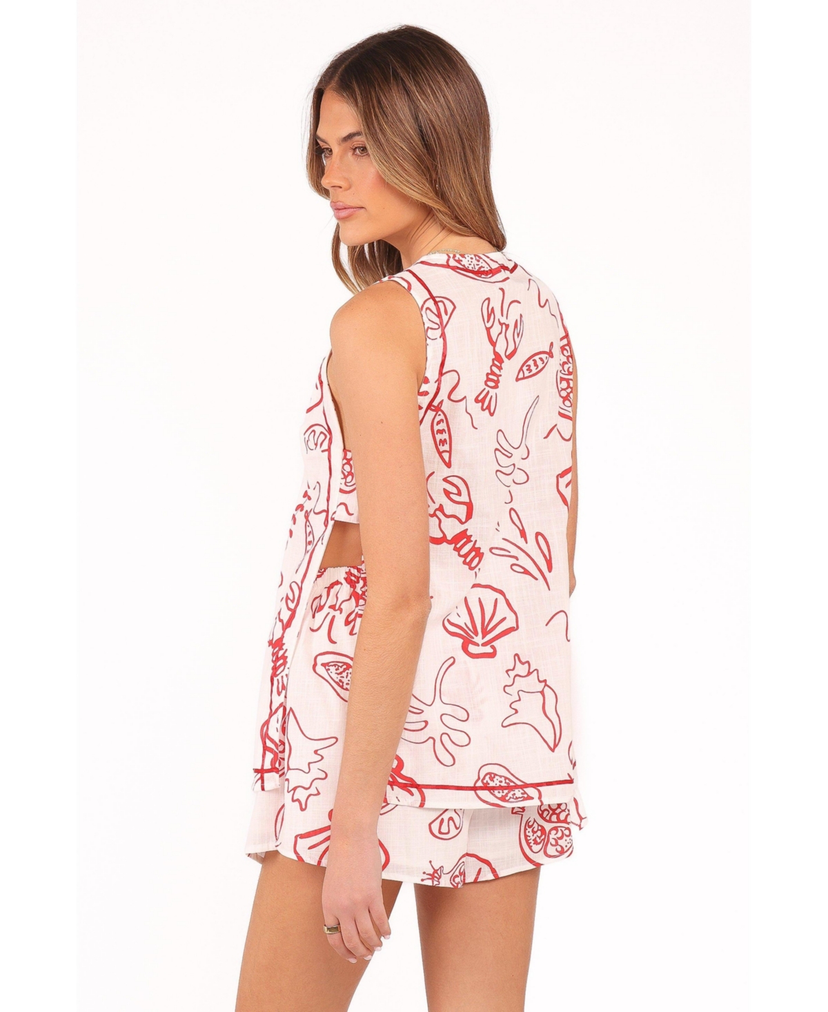Petal and Pup Women's Cefalu Short Set - Red Lobster