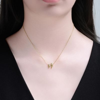 Women's 14K Gold Plated Mother & Daughter Family-Themed Necklace