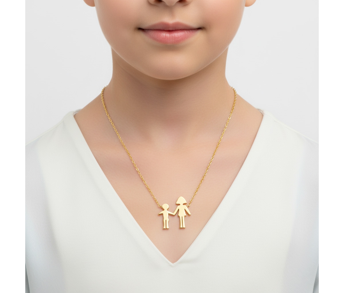 GiGiGirl 14K Gold Plated Family Themed Necklace