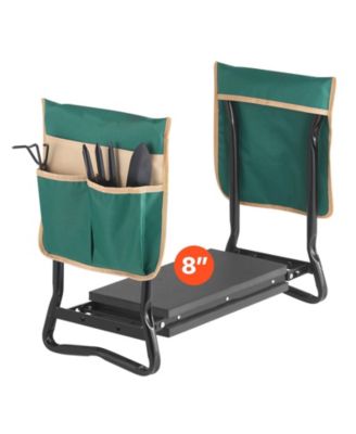 Garden Kneeler and Seat Folding Stool with 8" EVA Pad for Comfortable Gardening