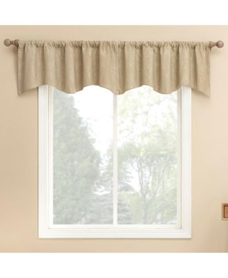 Bronte Floral Jacquard 100% Blackout Rod Pocket Curtain Valance