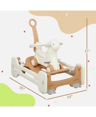 5 in 1 Kids Rocking Horse, Alpaca Toddler Spring Rocking Toy