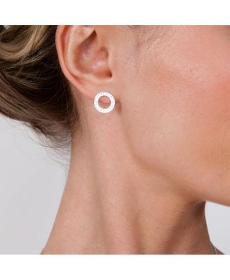 Art Deco Halo Studs in Gold Vermeil