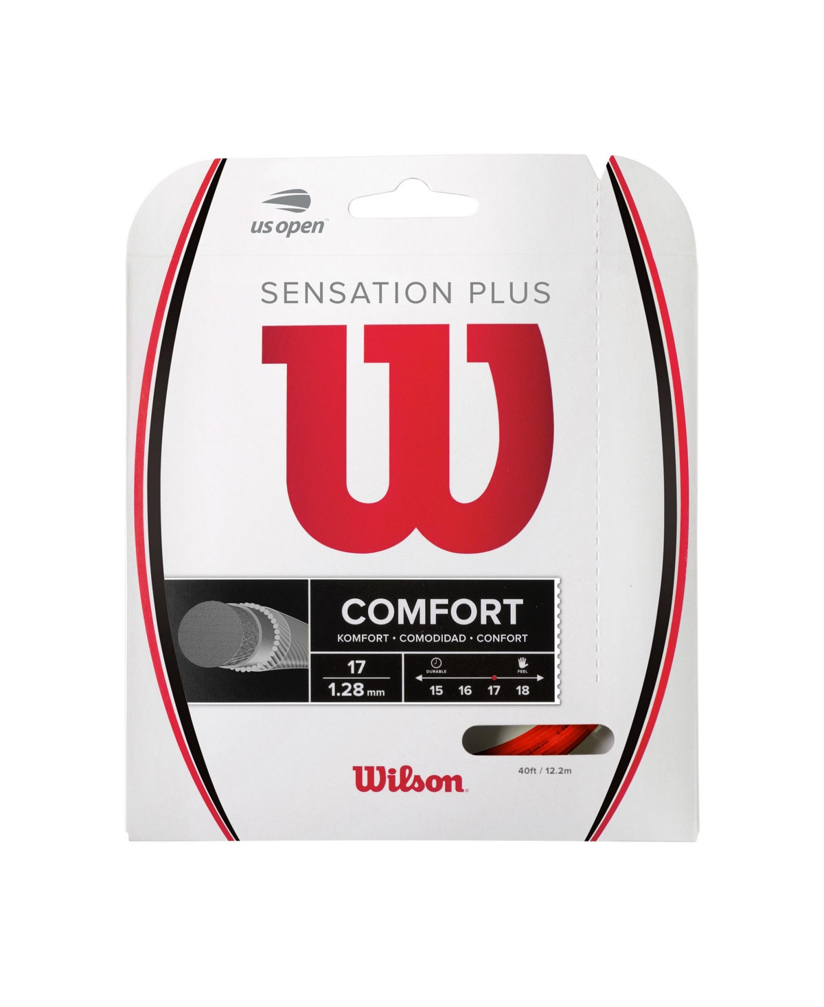 Wilson Sensation Plus 17g Tennis String - Red