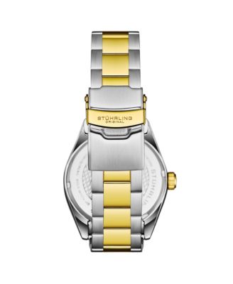 Vanguard 4069 Men s Quartz Watch – 42mm, Silver Dial, Two-Tone Bracelet, Fluted Bezel, Date, 100M Water Resistant