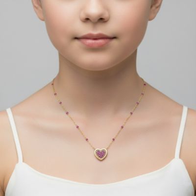 Plated with Heart Design Necklace