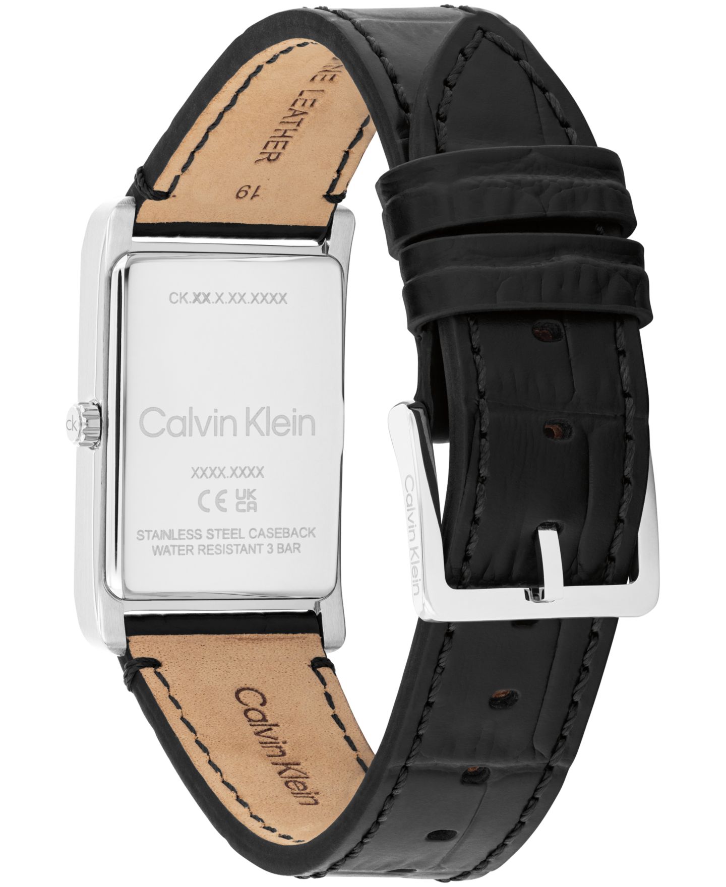 Мужские часы Calvin Klein Dapper Black Leather Strap Watch, 24mm — фото 3