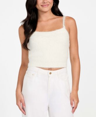Women's Cropped Bralette Sleeveless Sweater