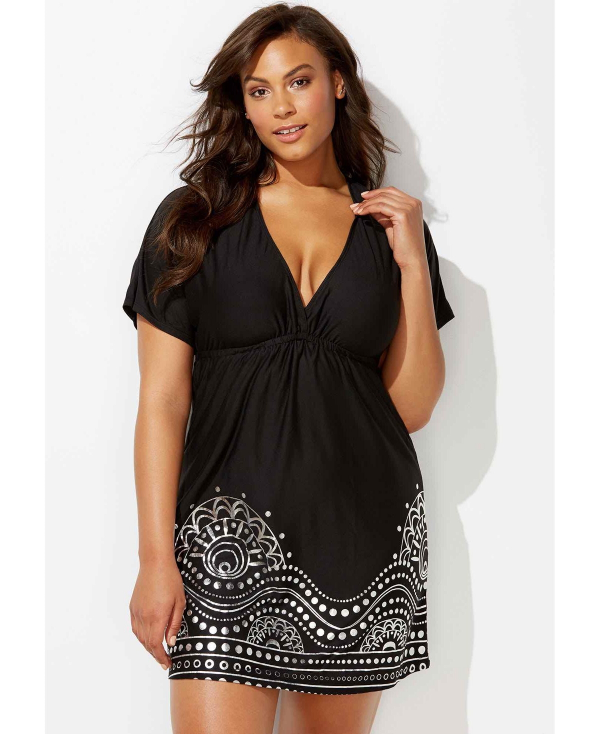 Swimsuits for All Women's Kate V-Neck Cover Up Dress