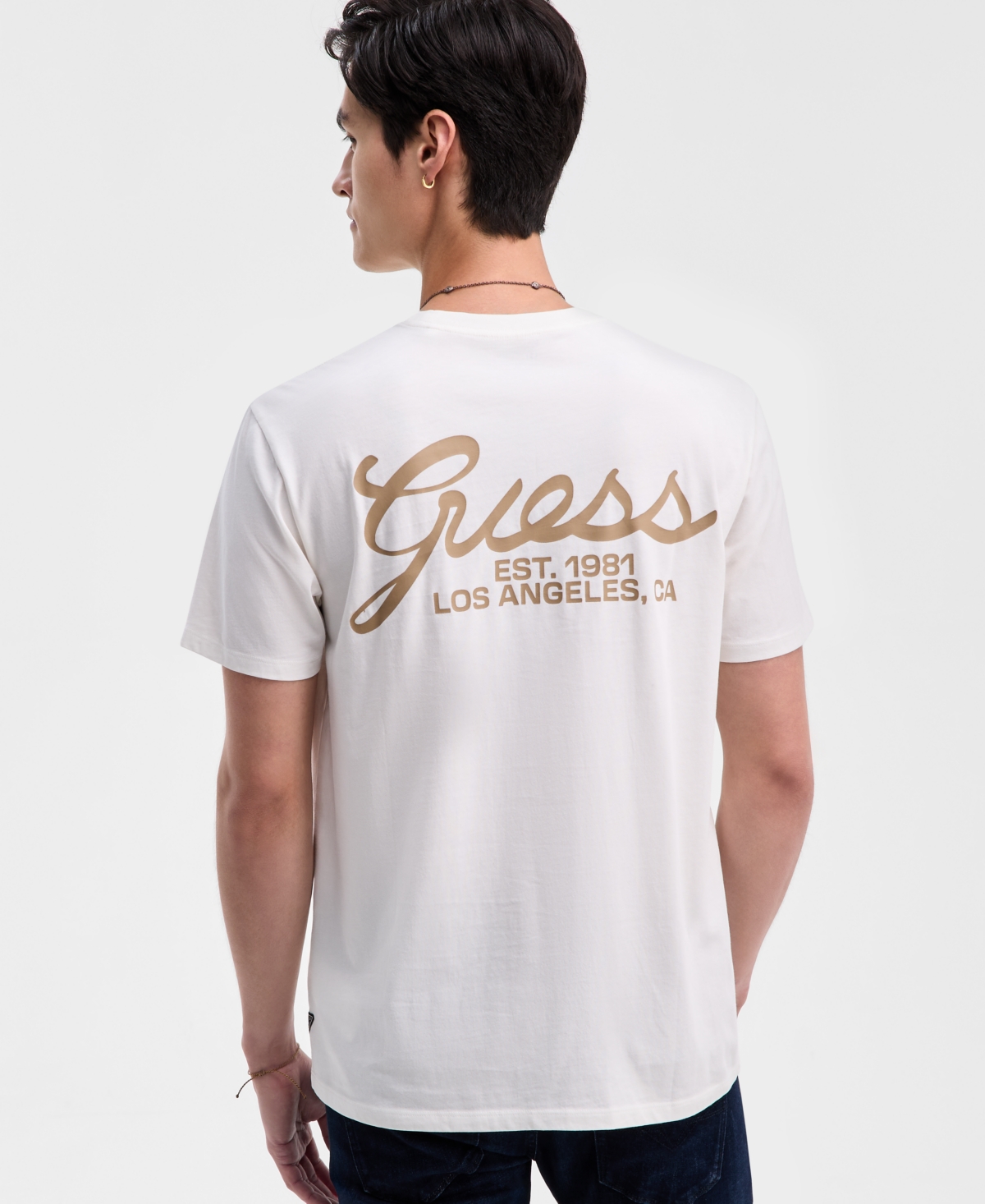 Guess Men's Script Logo Print T-Shirt