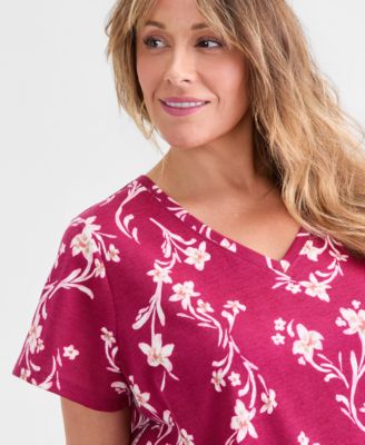 Plus Size Perfect V-Neck T-Shirt, Macy's Exclusive