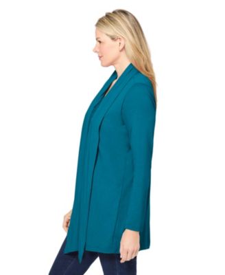 Plus Size 2-Fer Cardigan & Attached Lace Tunic