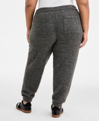 Trendy Plus Size Cozy Drawstring Jogger Sweatpants, Macy's Exclusive