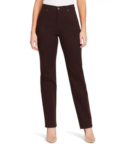 Petite Amanda High Rise Straight-Leg Jeans, Petite & Petite Short - Coffee Roast