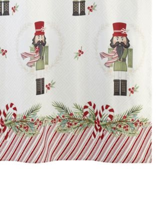 Peppermint Nutcracker Polyester Shower Curtain, 72" x 72"