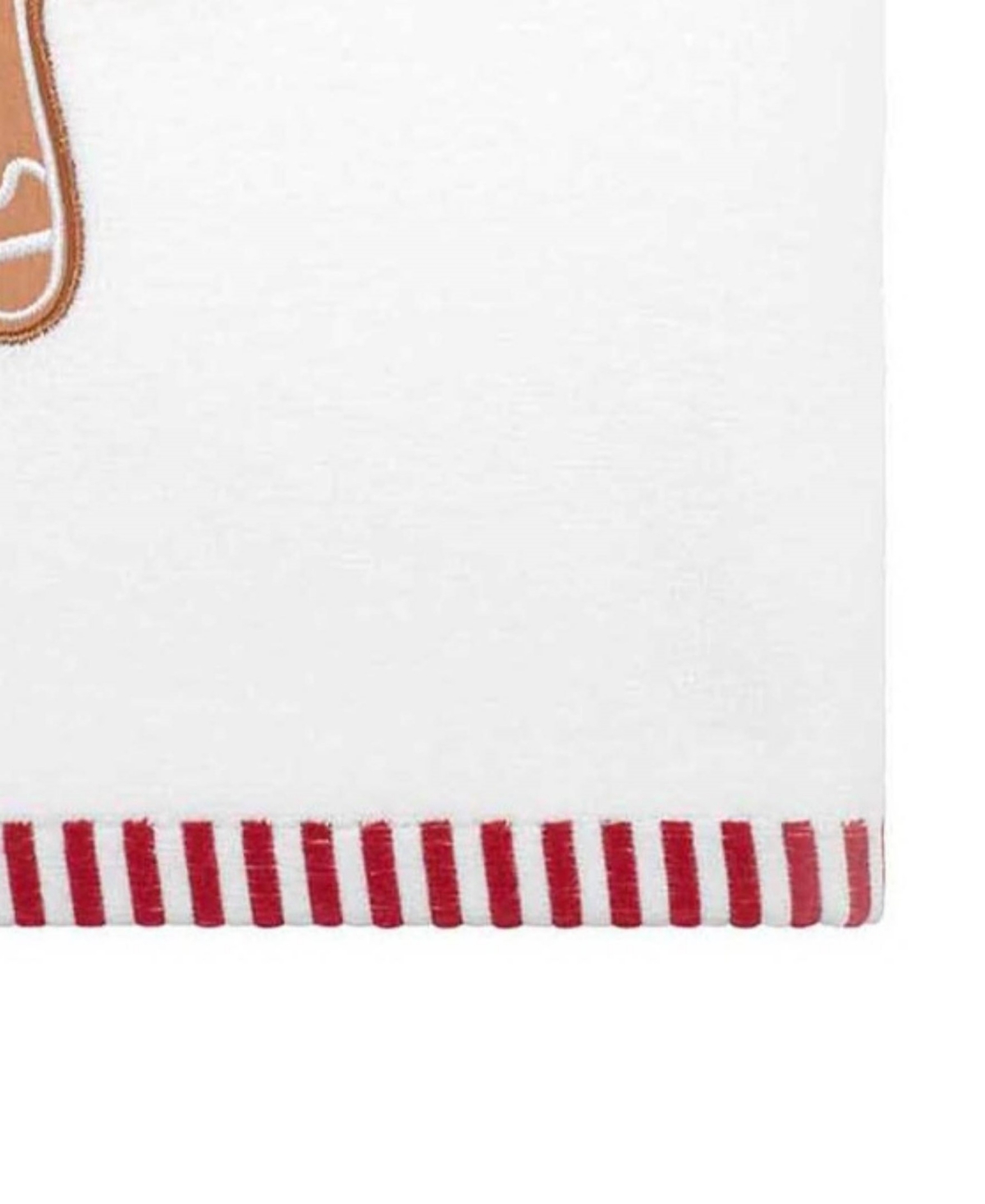 Avanti Gingerbread Man Cotton 2-pc. Bath Towel Set, 52" X 27" In White