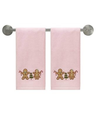 Gingerbread People Cotton 2-Pc. Hand Towel Set, 28" x 16"