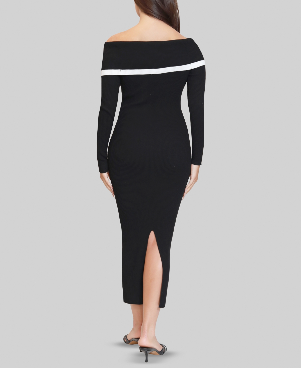 Dylan Ryan Women's Off The Shoulder Sweater Dress In Black