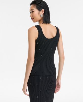 I.N.C. International Concept Women's Embellished Sweater Tank Top, Macy's Exclusive