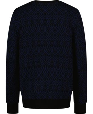 Boys' 8-20 Crewneck Sweater With Jacquard Flag