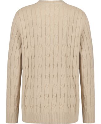 Boys' 8-20 Crewneck Cable Knit Sweater