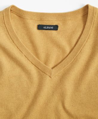 Men's Solid V-Neck Cotton Sweater