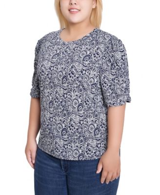 Plus Size Short Sleeve Crew Neck Top