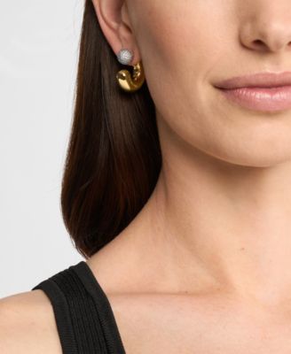 Gold-Tone Reversible Hoop Earrings