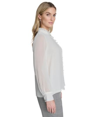 Women's Ruffle-Front Top
