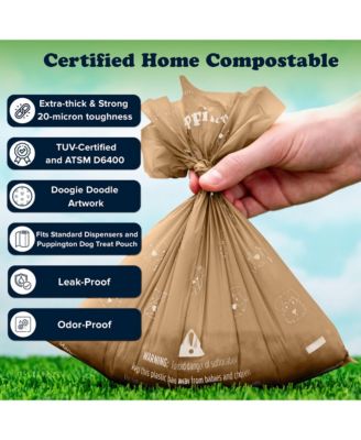 Compostable Dog Poop Bags, Latte Beige