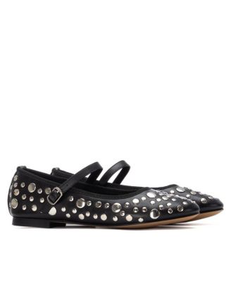 Women's Mary Jane Studded Ballet Flats By XTI