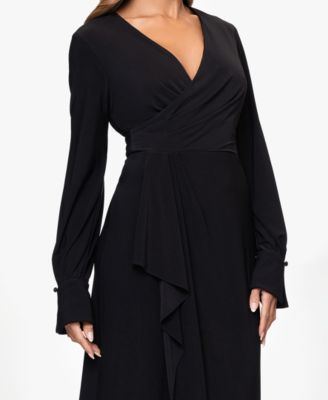 Women's V-Neck Long Sleeve Dress