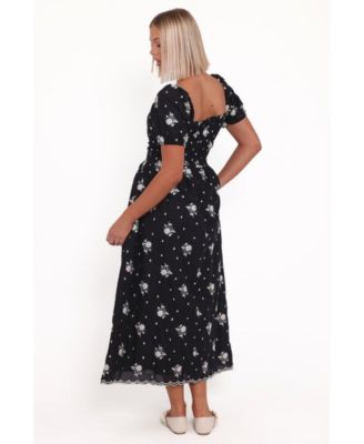 Women's Rosemarie Midi Dress - Black Floral