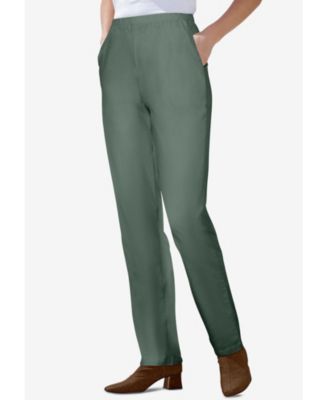 Women's Within Straight Leg Fineline Pull-On Stretch Denim Jeans