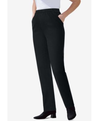 Women's Within Straight Leg Fineline Pull-On Stretch Denim Jeans