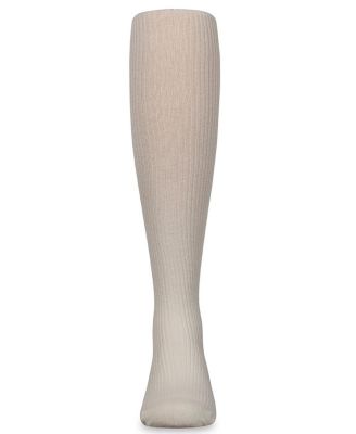 Big Girls' Thin Ribbed Cotton Tights