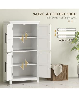 Bathroom Floor Cabinet with Ample Storage for Towels and Bathroom Essentials