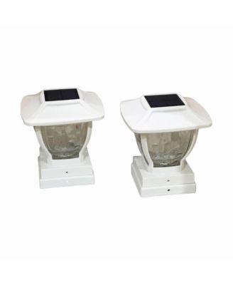 Solar Wave Glass Post and Fence Cap & Deck Railing Lights - 2 Lights