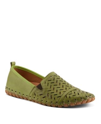 Kapri Flexible Leather Loafer with Cutout Detail and Removable Arch Support Insole