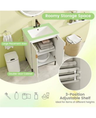 Bathroom Cabinet with Sink Combo Space Saving Vanity Unit with Storage