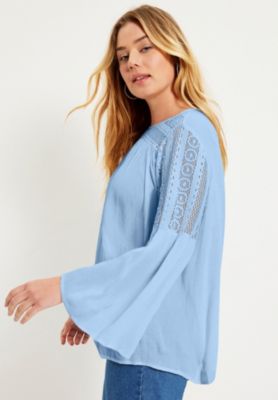 Women's June + Vie Crochet-Trim Blouse